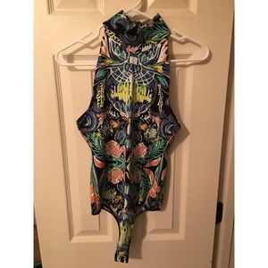 Free People Printed Bodysuit